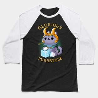 Glorious Purrrpose - Loki cat variant - Kneel Baseball T-Shirt